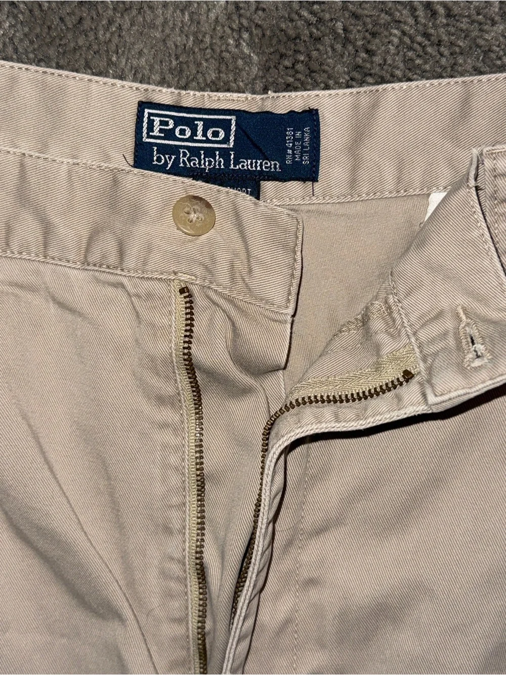 Polo by Ralph Lauren Light Khaki Flat Front Chino Shorts